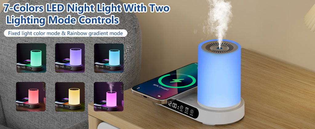 Multi Functional Aromatherapy Diffuser With Wireless Charger