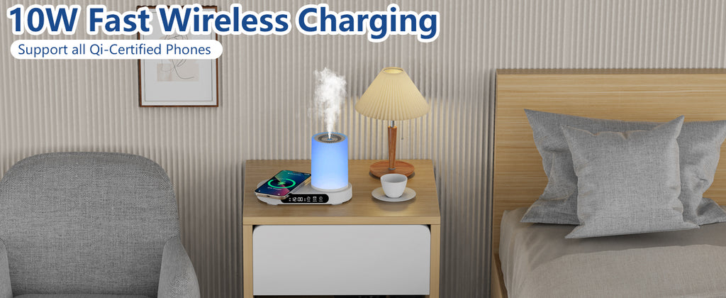 Multi Functional Aromatherapy Diffuser With Wireless Charger